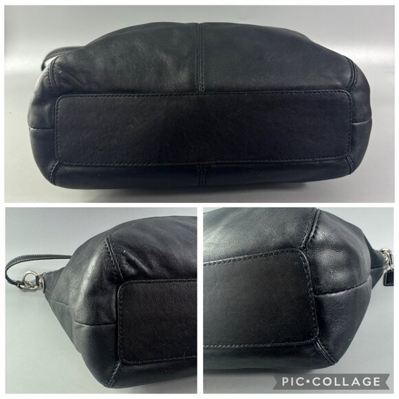 Vintage Coach F13764 Black Leather Hobo Bag - Picture 13 of 13